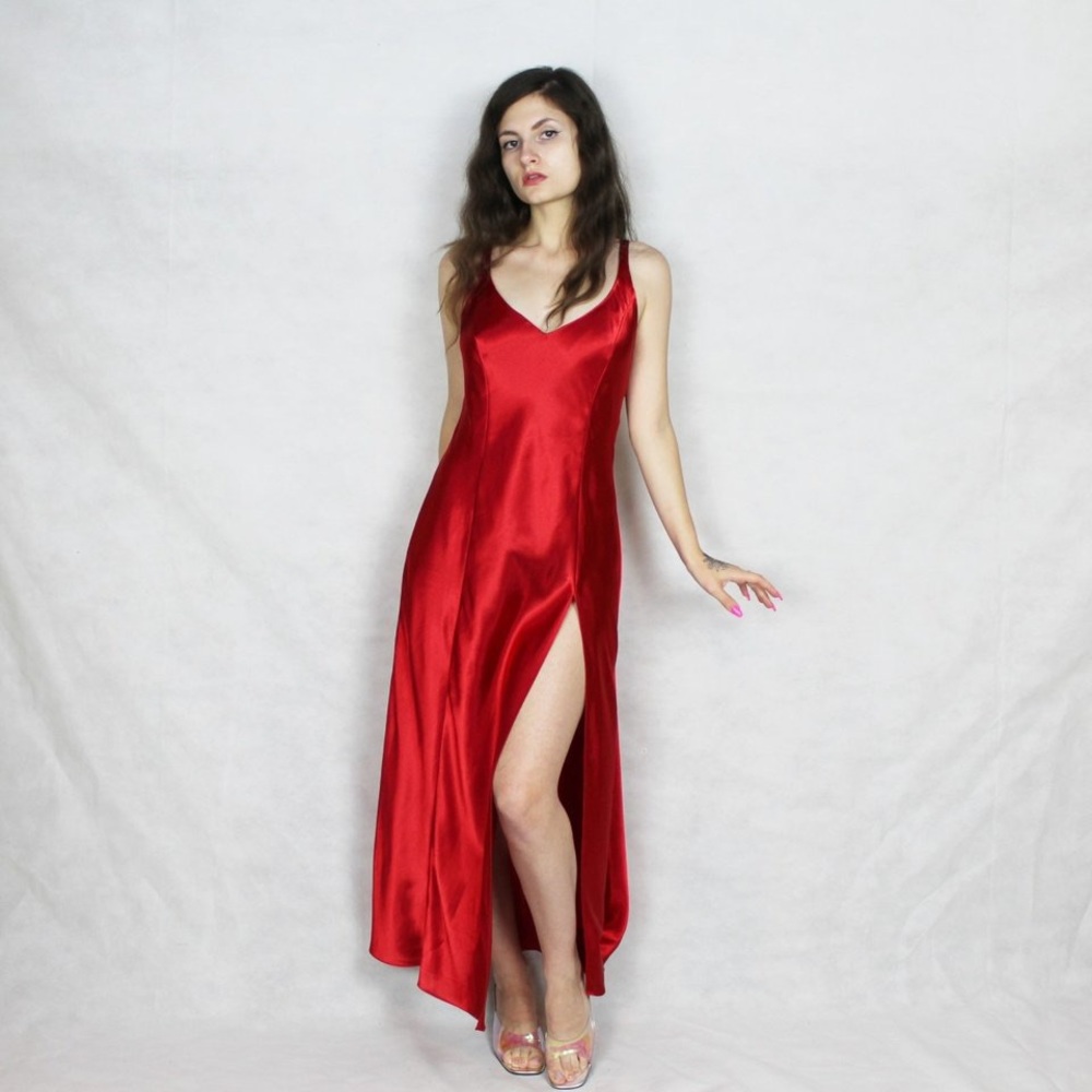 SOLD Frederick’s of Hollywood Satin Red Dress
